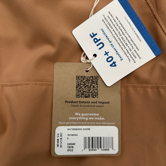 Patagonia Terrebonne Men’s Joggers Small NWT - Picture 6 of 6